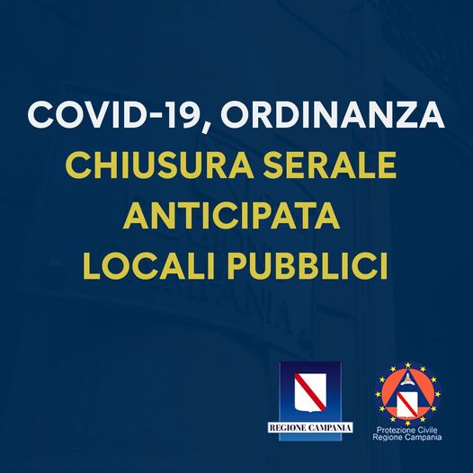 COVID-19, ORDINANZA SU ORARI LOCALI PUBBLICI