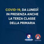Da lunedì 19.01.21 in presenza anche la 3a classe della primaria