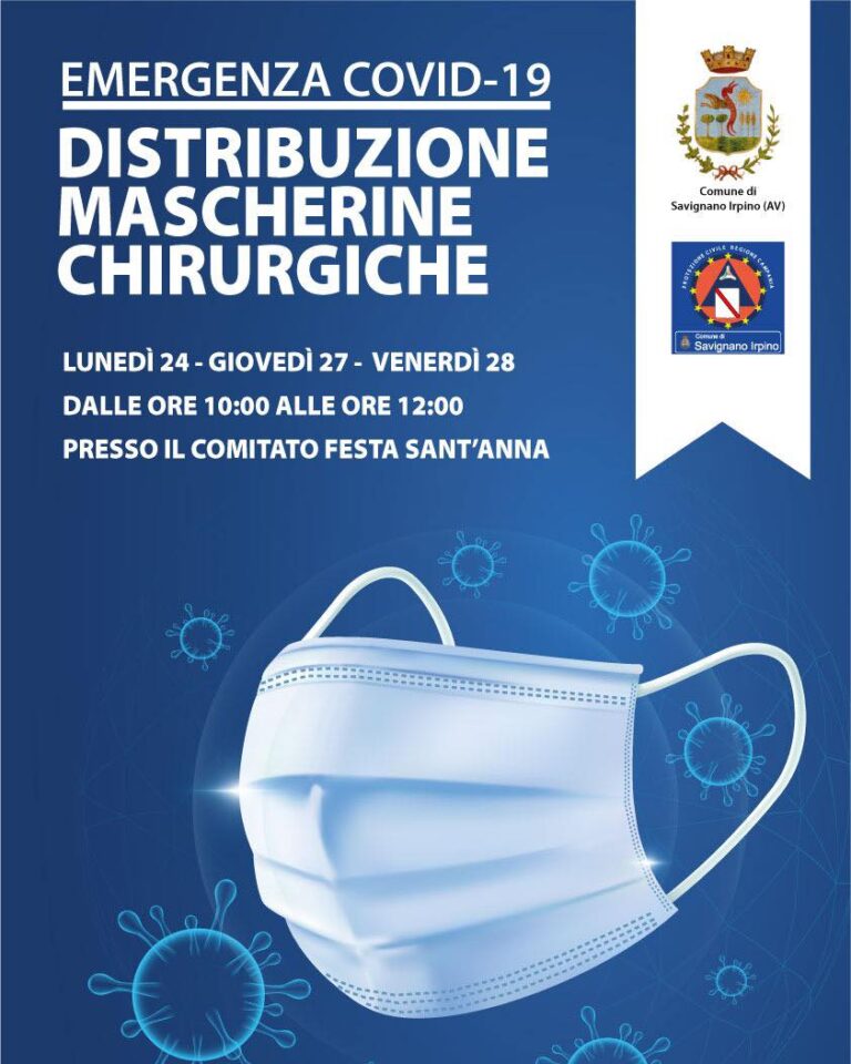 Distribuzione gratuita mascherine chirurgiche 😷